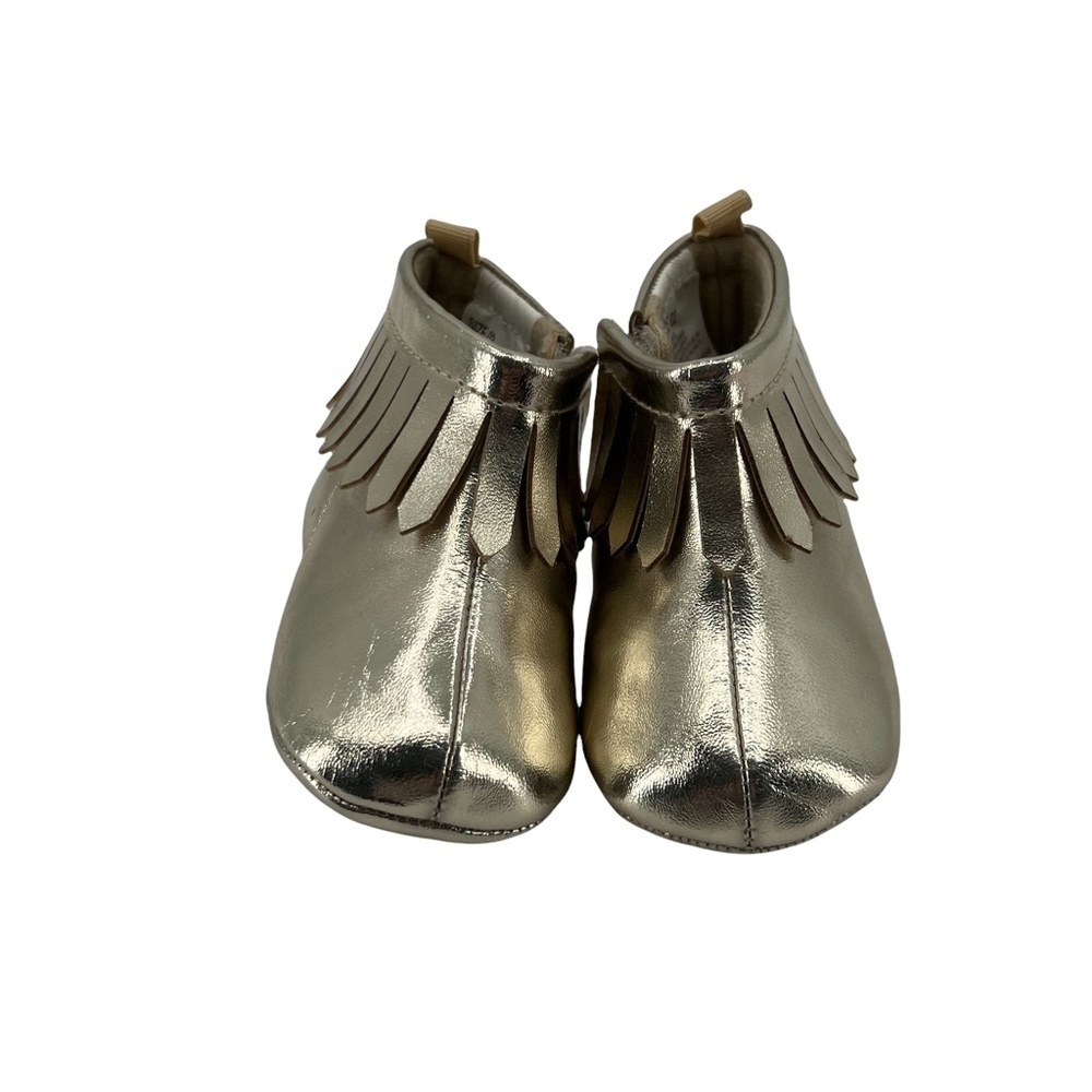 Gymboree Gold Fringe Baby Crib Booties Size 2